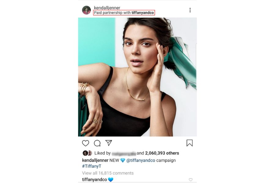 Partnership posts on Instagram