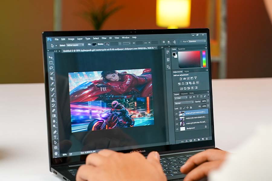 Asus Zenbook Q415MA Review - Photoshop