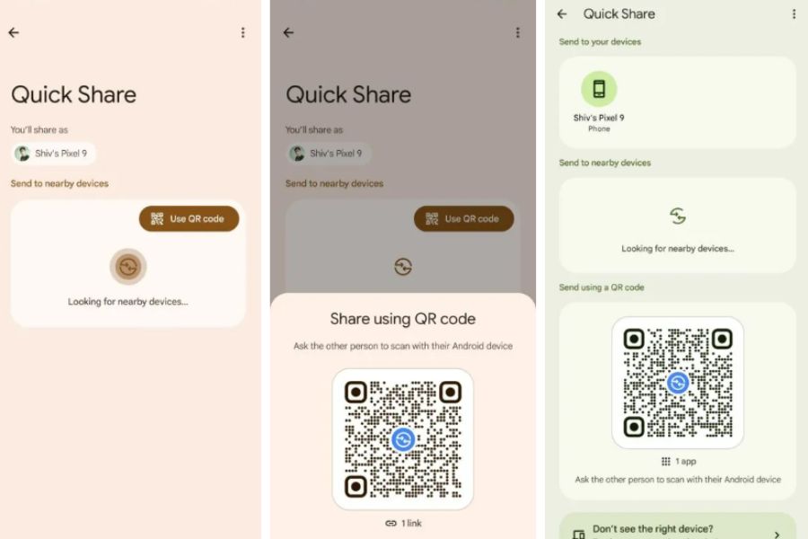 Quick Share default QR update