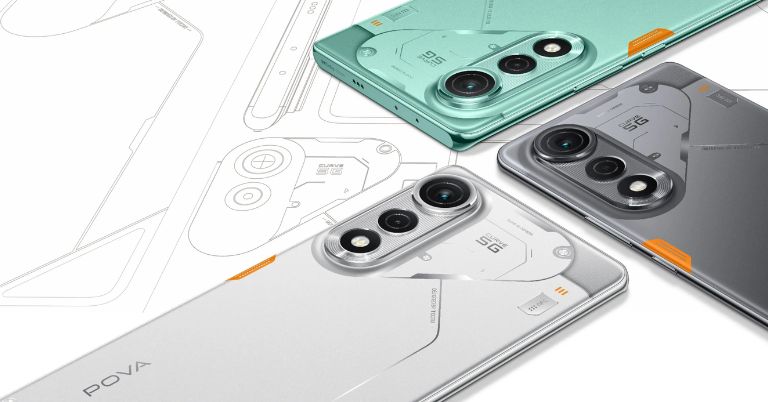 Tecno Pova Curve 5G launched as a slim curved phone with big battery
