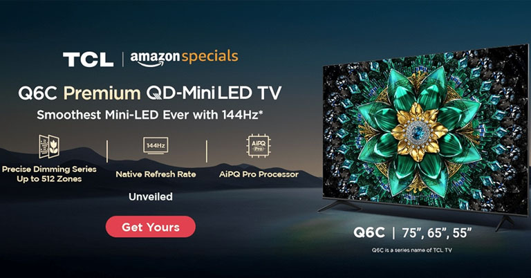 TCL Q6C QD-Mini LED TV (2025) launching soon in Nepal with 144Hz panel and Dolby Atmos