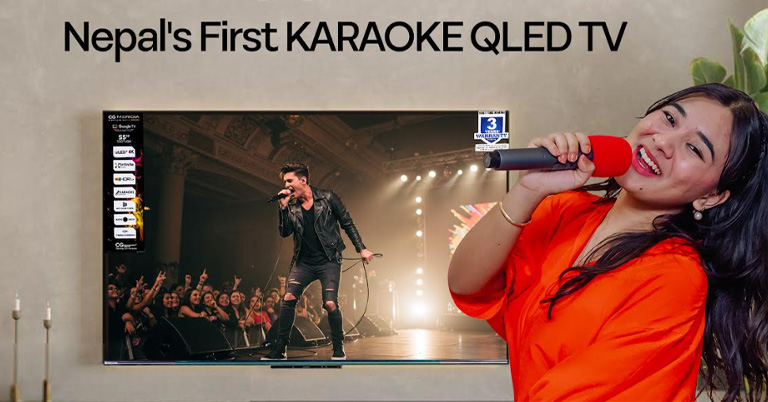 CG Meridia 55" Karaoke QLED TV launched in Nepal with built-in karaoke feature