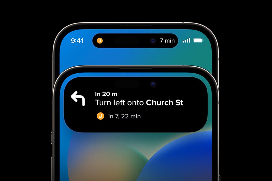 Dynamic Island on iPhones