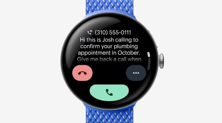 Google Pixel Watch 4 who's calling and why feature