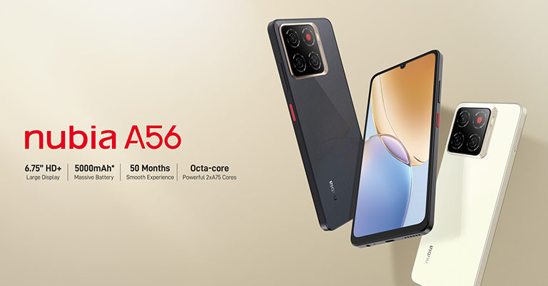 ZTE Nubia A56 launched in Nepal with a large 5,000 mAh battery