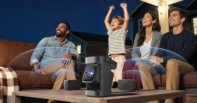 Soundcore's new portable projector also comes with detachable speakers