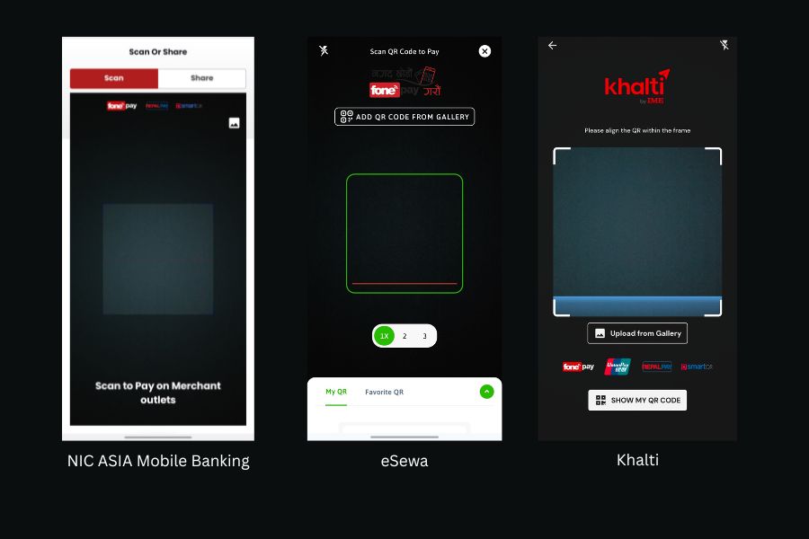Business QR support on mobile banking app esewa and khalti