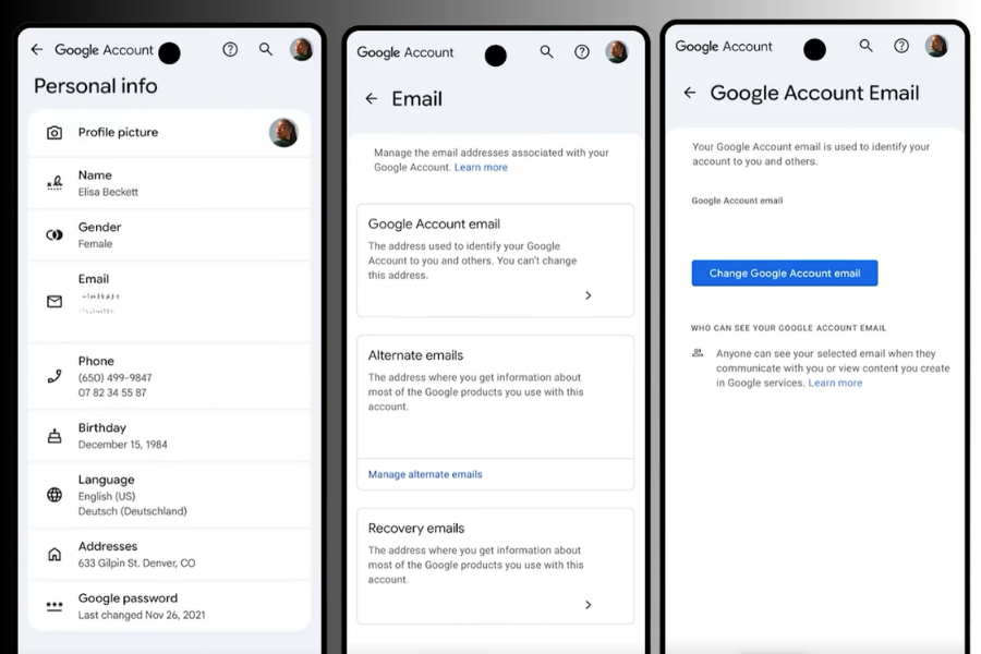 Process to Change the Gmail Username