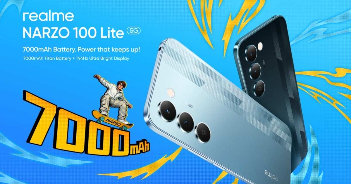 Realme Narzo 100 Lite arrives in India with 144Hz screen and 7000mAh battery!