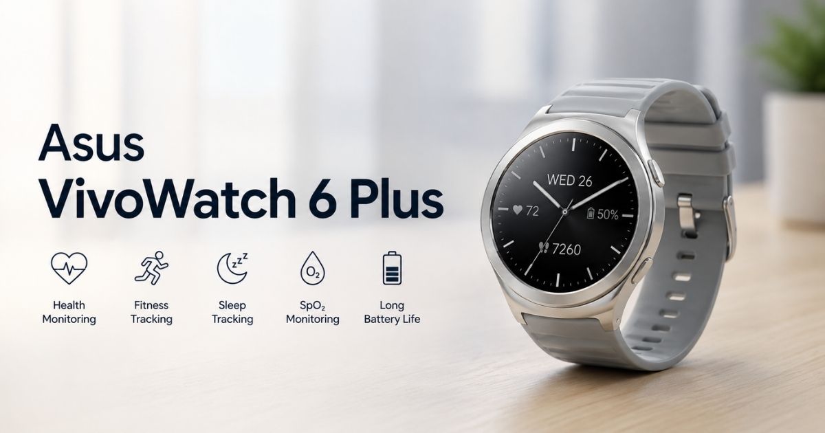 Asus VivoWatch 6 Plus announced with titanium build and advances health tracking