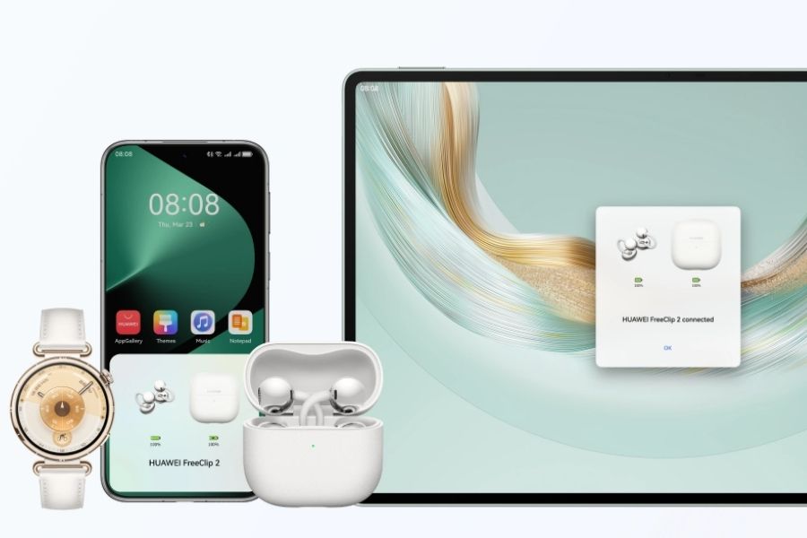 Huawei FreeClip 2 connectivity