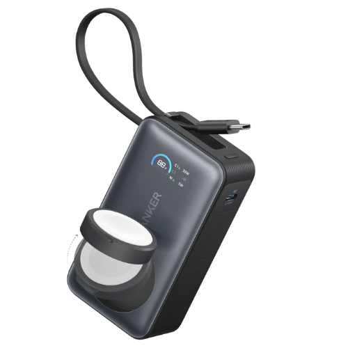 Anker MagGo Power Bank 10K (35W, For Apple Watch) - black color