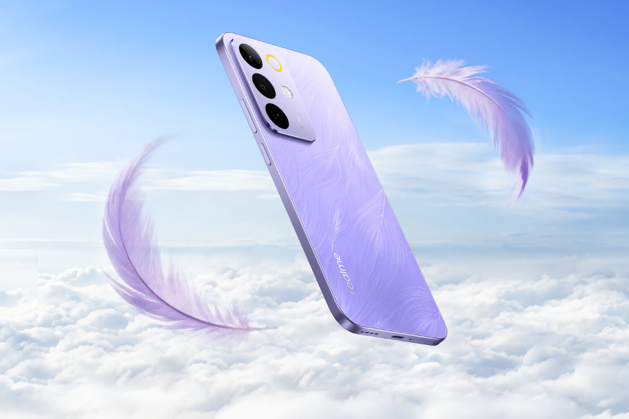 Realme C85 5G feather design