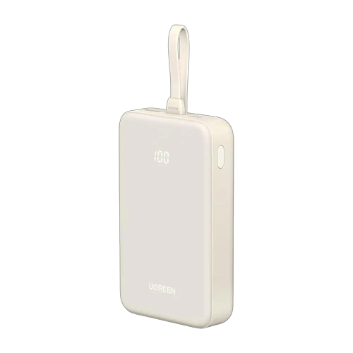 Ugreen 20000mAh Power Bank with Built-in Cable beige