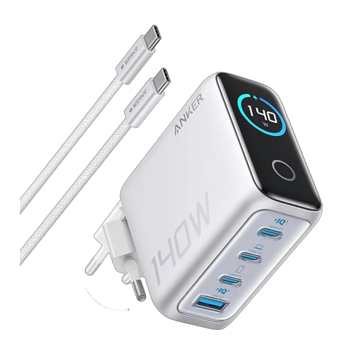 Anker Charger (140W, 4-Port, PD 3) white