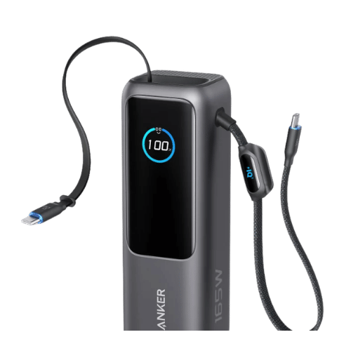 Anker Laptop Power Bank 25K 165W, Built-In USB-C Connector Front View