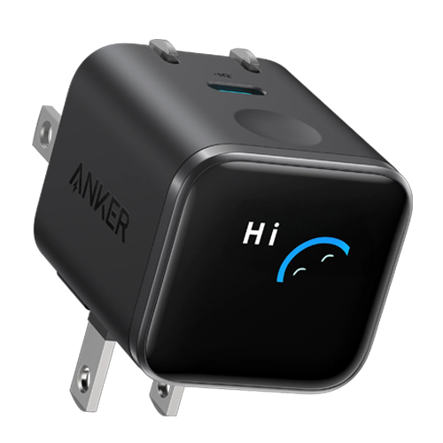 Anker Nano Charger (45W, Smart Display, 180° Foldable) black
