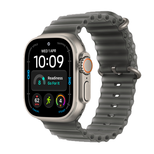 Apple Watch Ultra 4 natural titanium ocean band