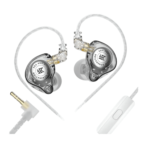 KZ EDX Pro 2 Transparent with 3 point 5 mm jack and mic