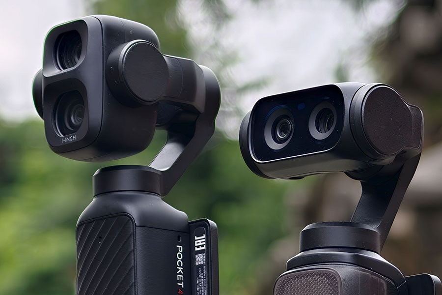 DJI Pocket 4P vs Insta 360 Luna Ultra Camera Design
