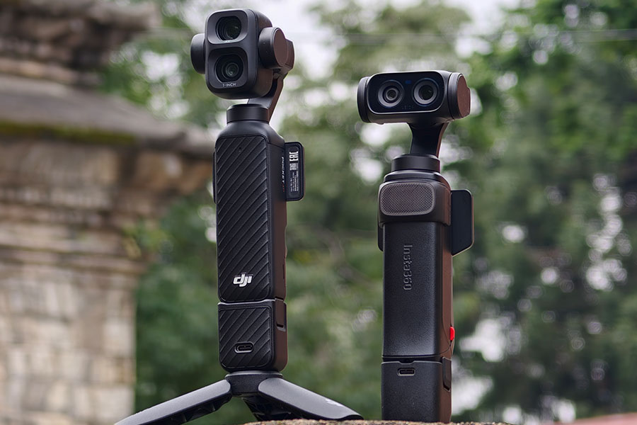 DJI Pocket 4P vs Insta 360 Luna Ultra Design 1