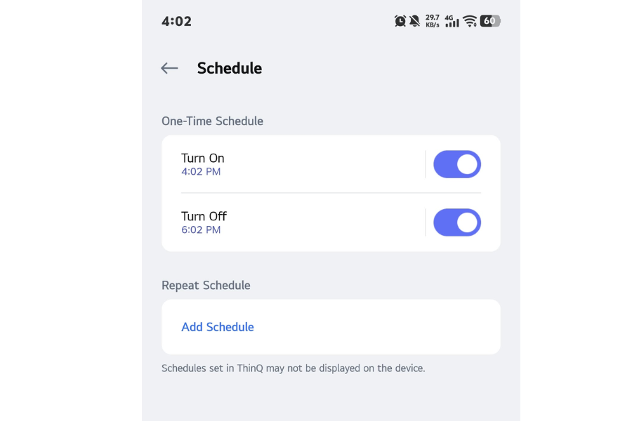 LG AC Scheduler