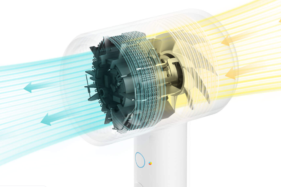 Mi Ionic Hair Dryer H300 seven wing-shaped blades