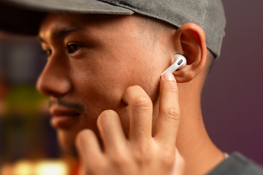 Wearing the AirPods 5
